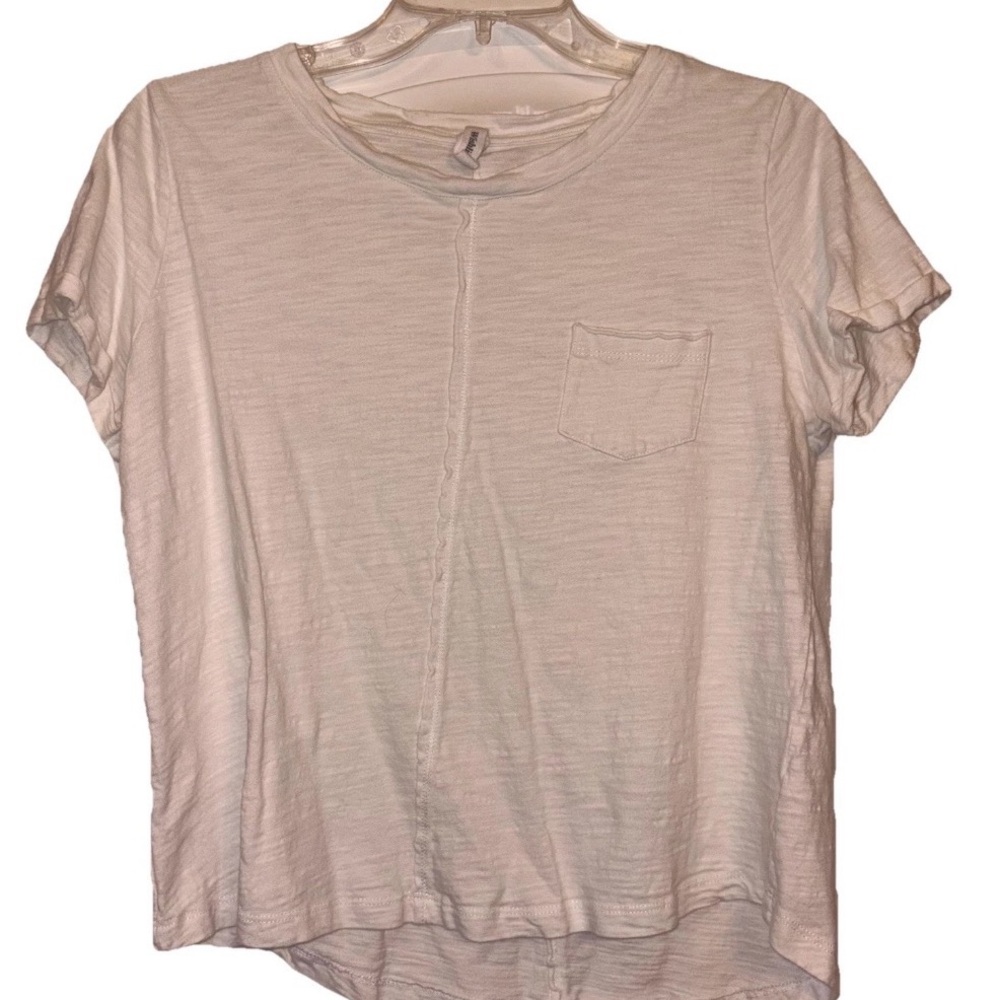 Wishlist White Short-Sleeve Pocket Tee